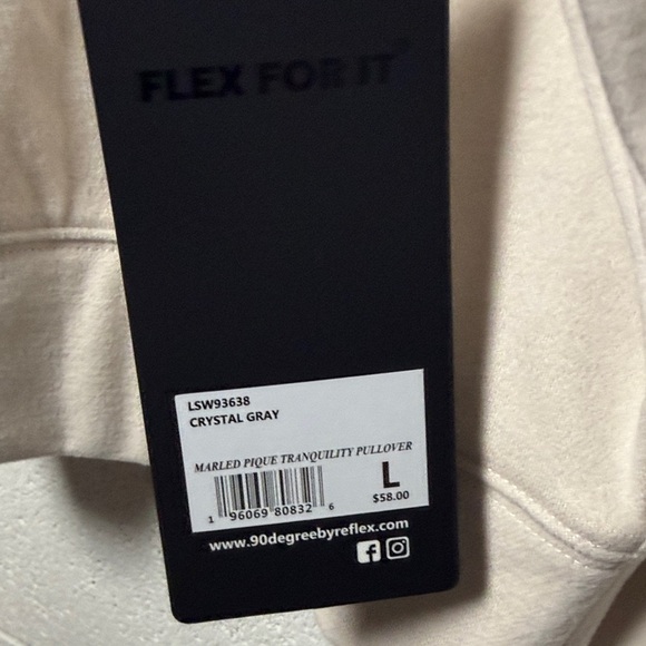 90 Degree By Reflex Cream Sweatshirt - Picture 3 of 7